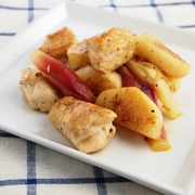 ながいもと鶏肉のさっぱり炒め