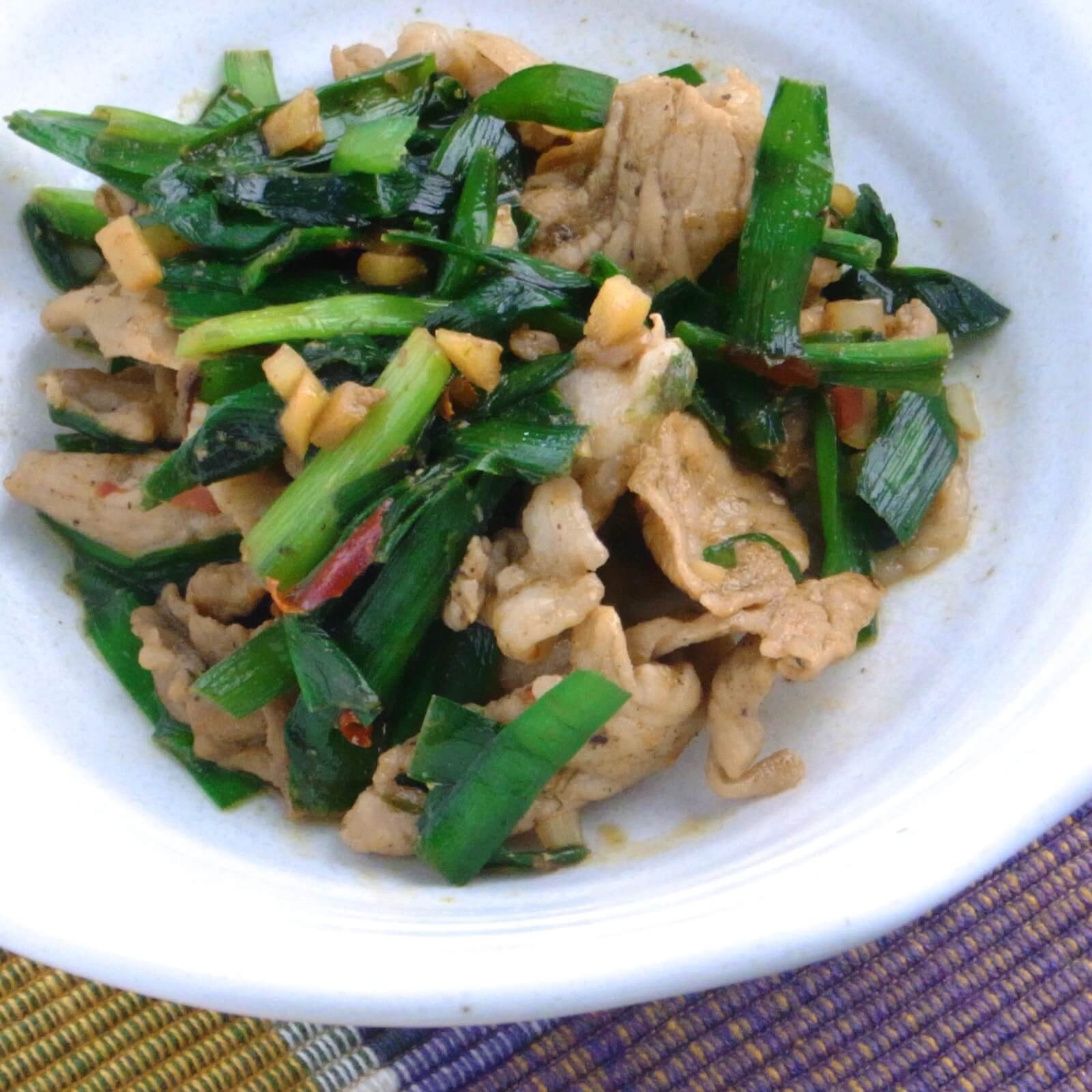 豚肉のにら炒め 豚肉のにら炒め