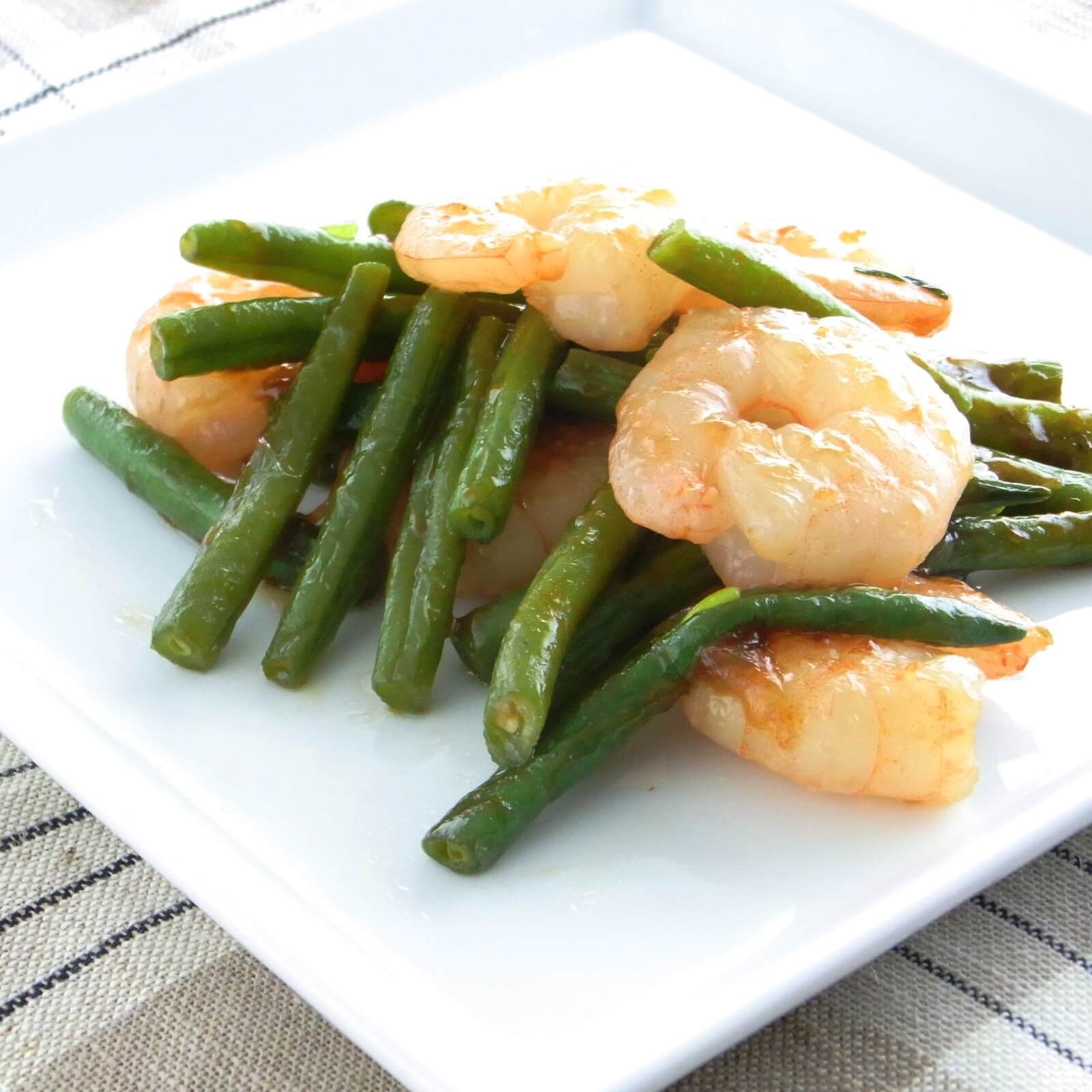 いんげんとエビの中華炒め いんげんとエビの中華炒め