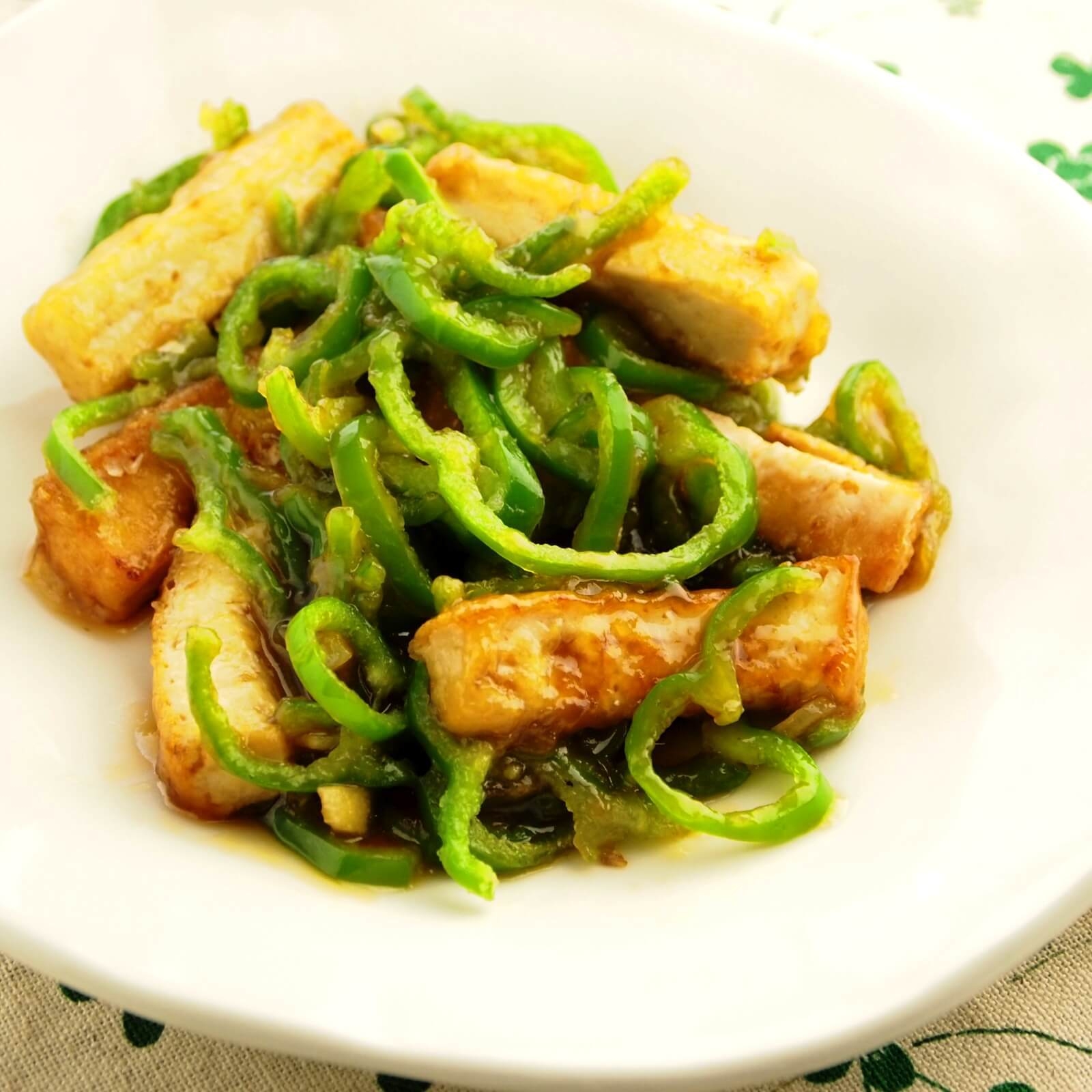 ピーマンと厚揚げのチンジャオロースー風炒め ピーマンと厚揚げのチンジャオロースー風炒め