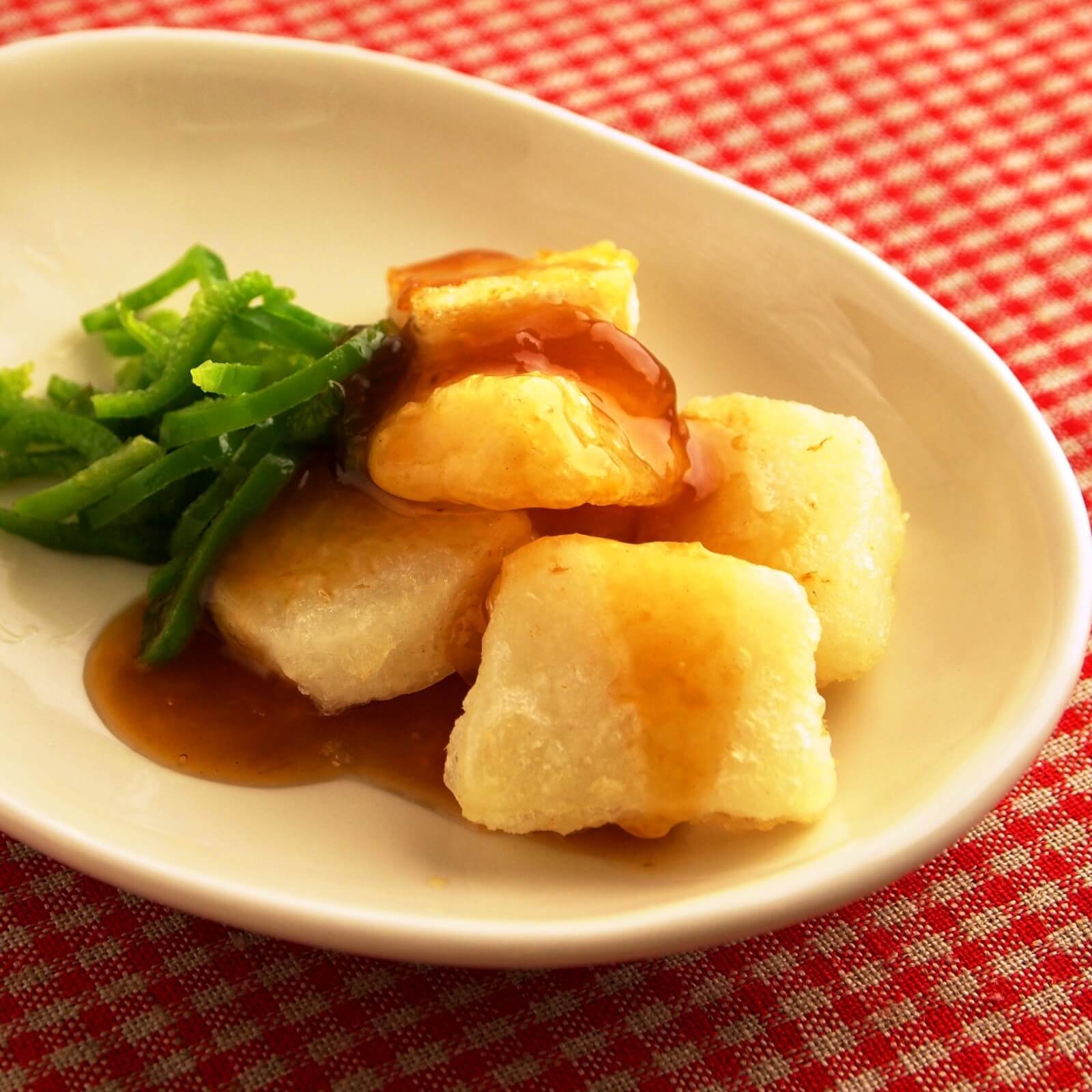 長いもの揚げだし風ピーマン添え 長いもの揚げだし風ピーマン添え