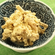 ごぼうとささみの白和え