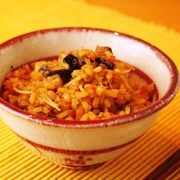 ほたてと野菜の炊き込みごはん