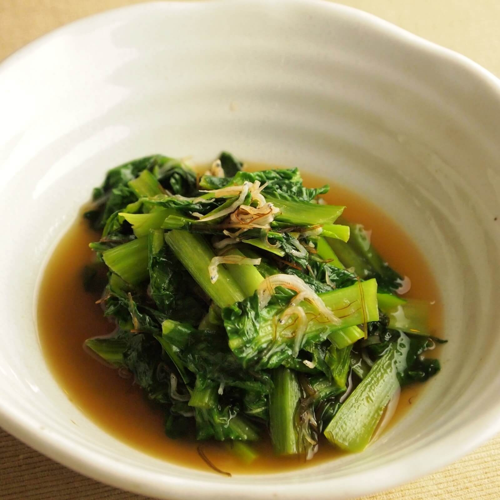 こまつなとじゃこのサッと炒め煮