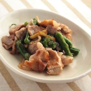 いんげんと豚肉のさっぱりしょうが炒め