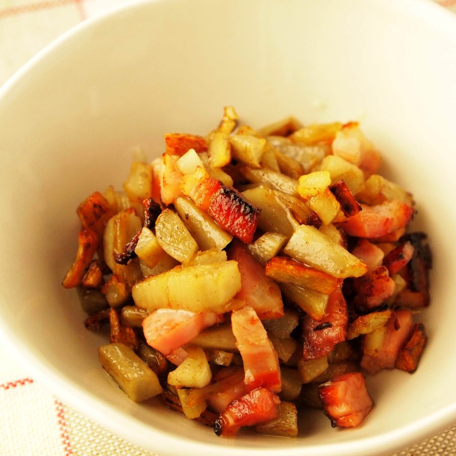 ごぼうとベーコンのバターたっぷりソテー ごぼうとベーコンのバターたっぷりソテー