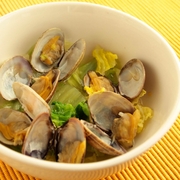 はくさいとあさりの蒸し煮