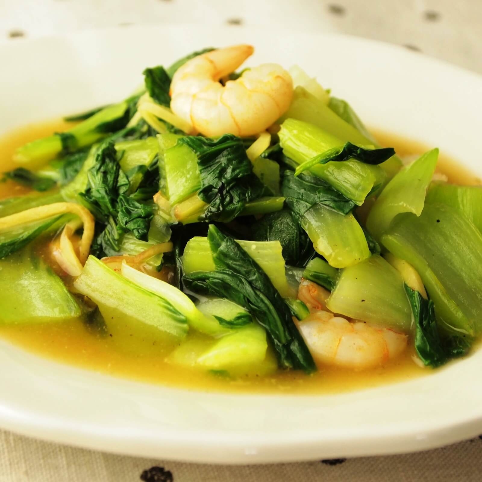 チンゲン菜とえびのとろみ炒め チンゲン菜とえびのとろみ炒め