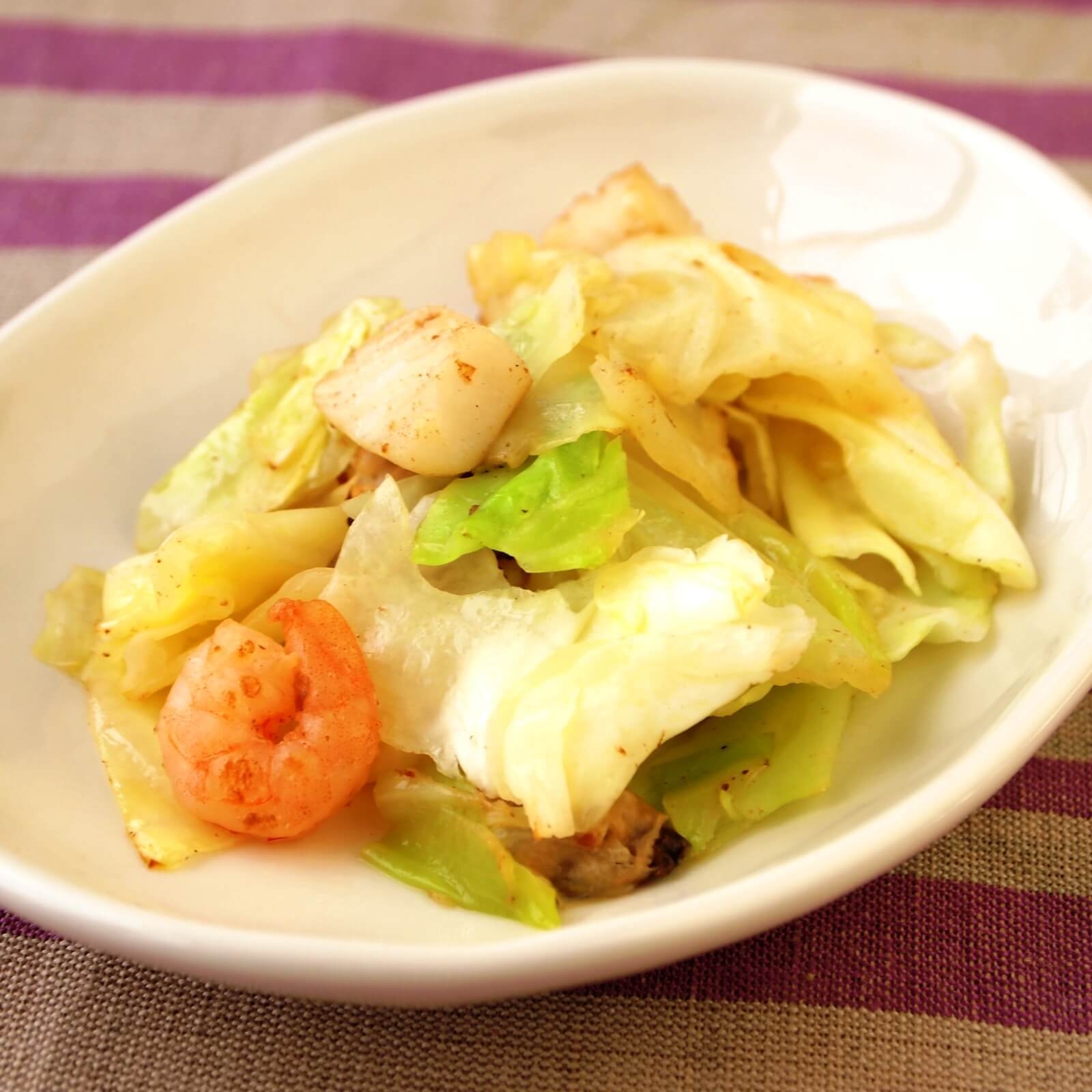 キャベツのシーフード炒め キャベツのシーフード炒め