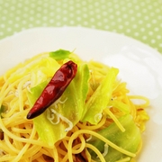 キャベツとしらすのパスタ