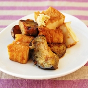 なすと厚揚げのしょうが焼き
