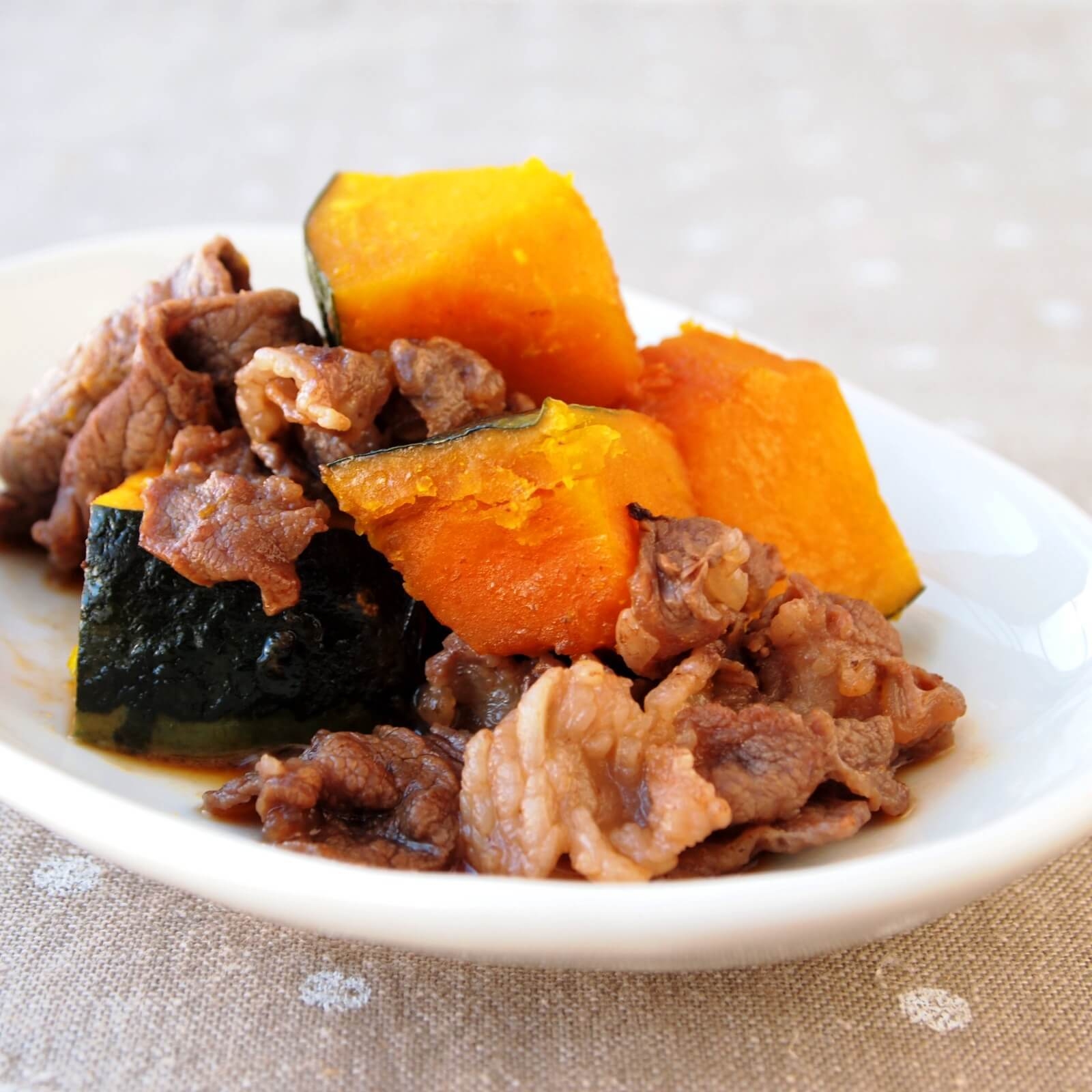 かぼちゃと牛肉の甘辛煮 かぼちゃと牛肉の甘辛煮
