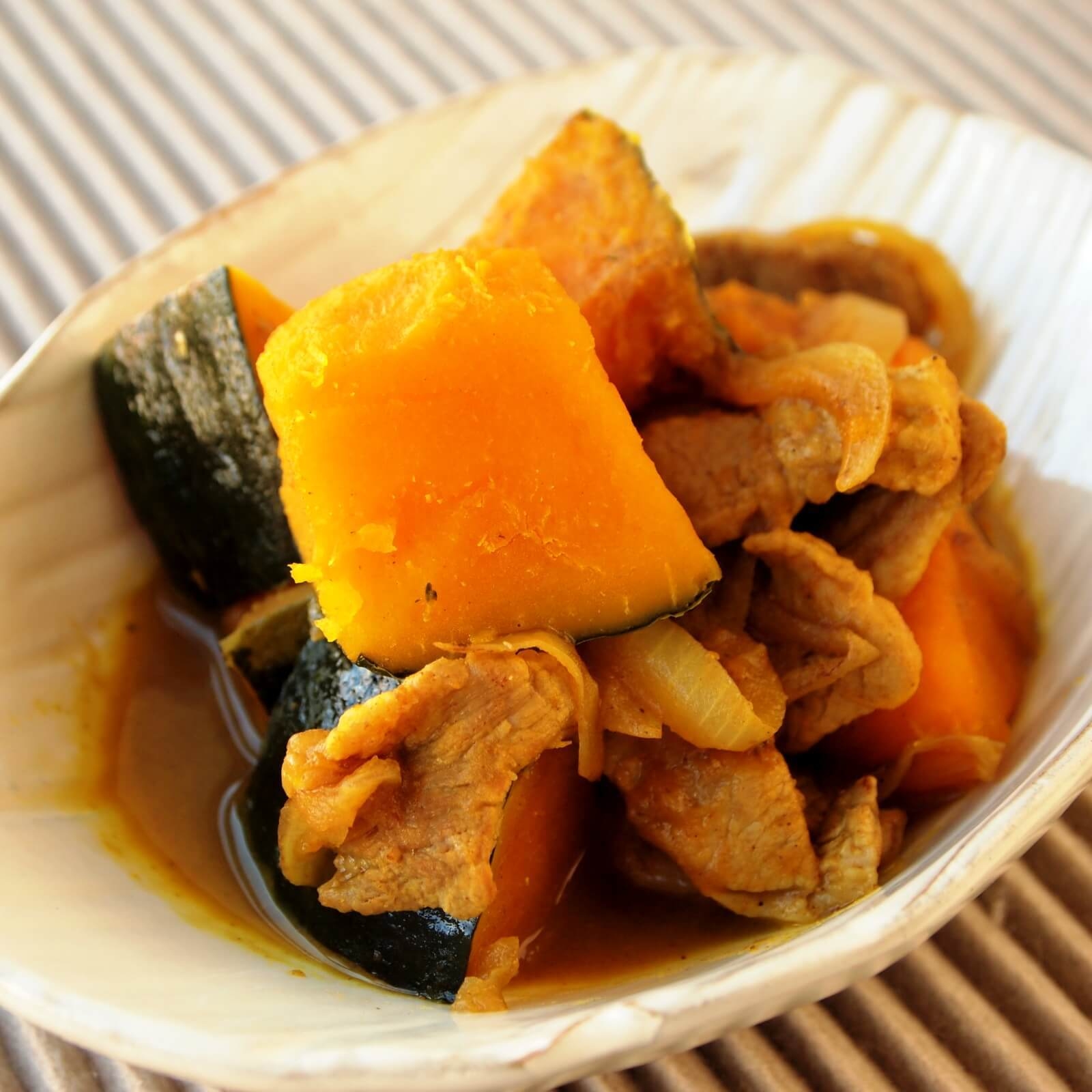 かぼちゃの豚カレー煮込み