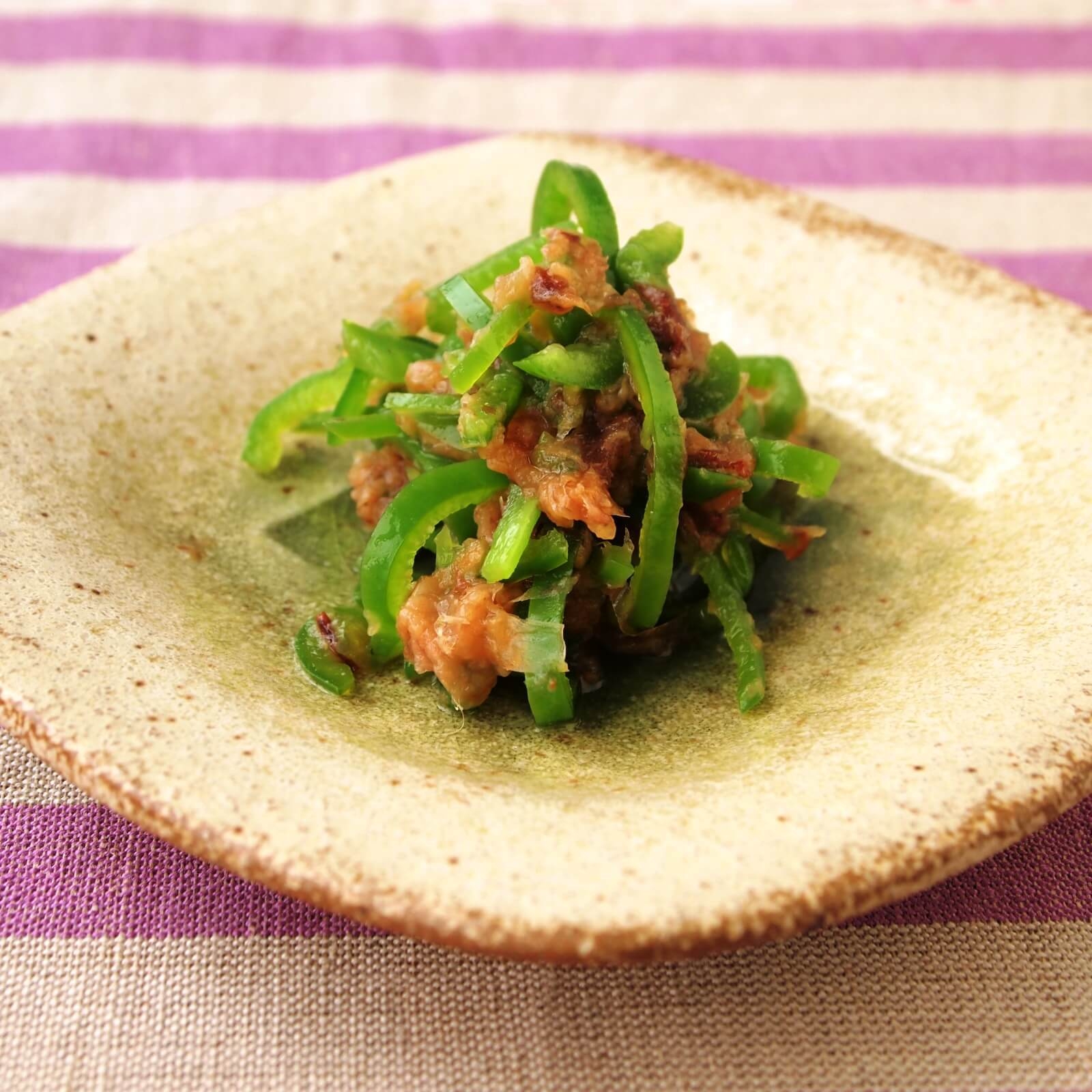 ピーマンの梅おかか和え ピーマンの梅おかか和え