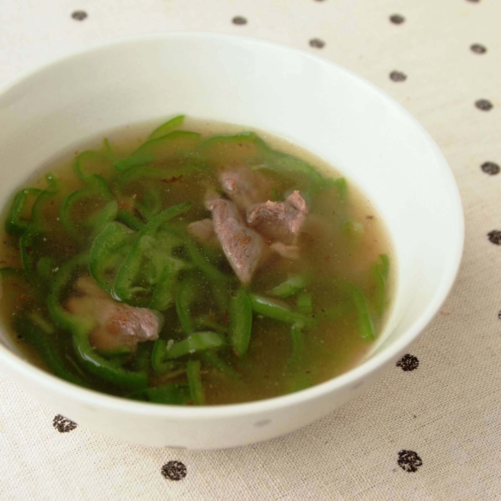 ピーマンと豚肉のとろりスープ ピーマンと豚肉のとろりスープ